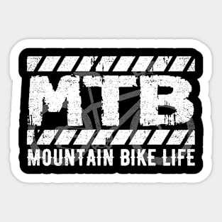 Mountain Bike Gear Cycle Accessories Distressed Graphic MTB Sticker